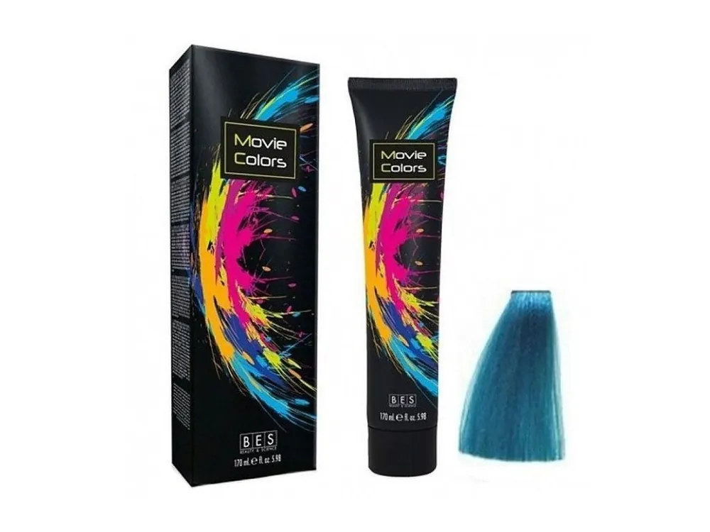 BES Movie Colors Turquoise - gelová barva na vlasy bez amoniaku 170ml - tyrkysová Akční Cena