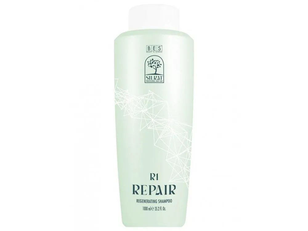 BES Silkat R1 Repair Primer Shampoo 1000ml - čistící šampon pro suché a poškozené vlasy Akční Nabídka