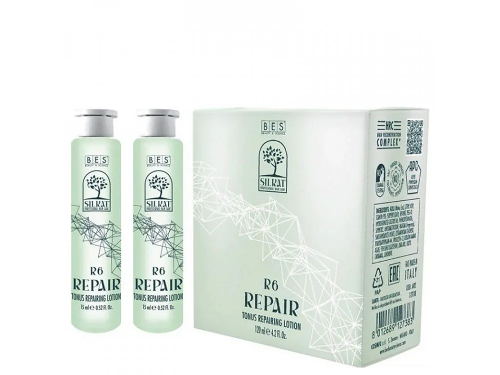 Přímo Od Výrobce BES Silkat R6 Repair Tonus Lotion 8x15ml - keratinové tonikum pro velmi poškozené vlasy