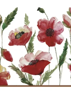 Creative Tops Korkové podložky pod hrníčky Watercolour Poppies 10,5x10,5, 6 ks Vrácení Zdarma