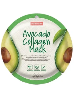 Aktuální Purederm Kolagenová buničitá maska s avokádem