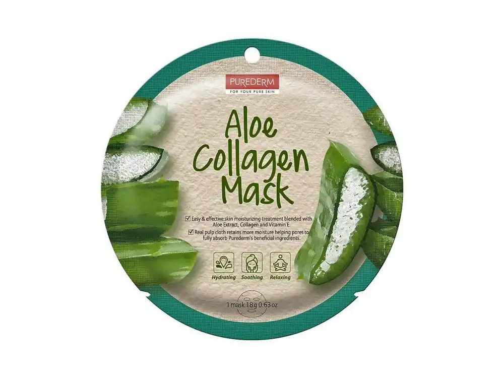 Hit Sezóny Purederm Kolagenová buničitá maska s aloe verou 18 g