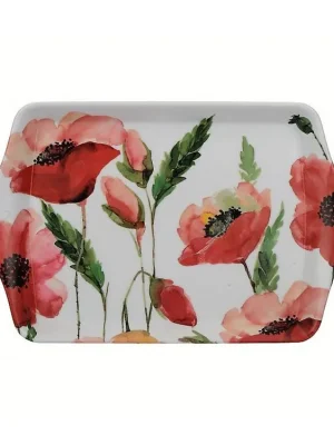 Dokud Zásoby Vydrží Creative Tops Melaminový tácek Watercolour Poppies 21x14 cm