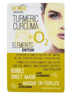 Victoria Beauty Detox Okysličující bublinková pleťová maska s KURKUMOU Výprodej
