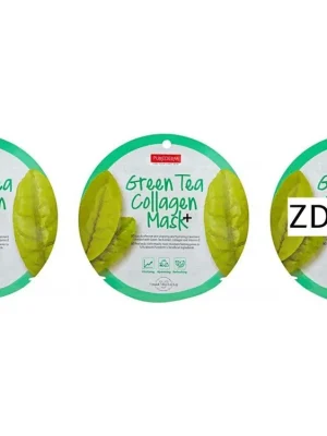 Purederm Kolagenová buničitá maska se zeleným čajem 2+1 ZDARMA, 3 ks Sezónní Sleva