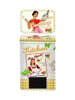 Easy Life Plechová kuchyňská dóza Vintage Home9,5x6,5x14,5 cm Hit Sezóny