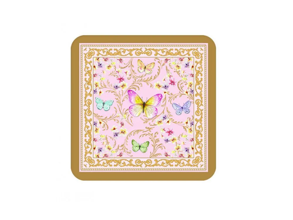 Easy Life Korkové podložky Majestic Butterflies v dárkovém balení 10,5x10,5 cm 6 ks Nejlepší Cena