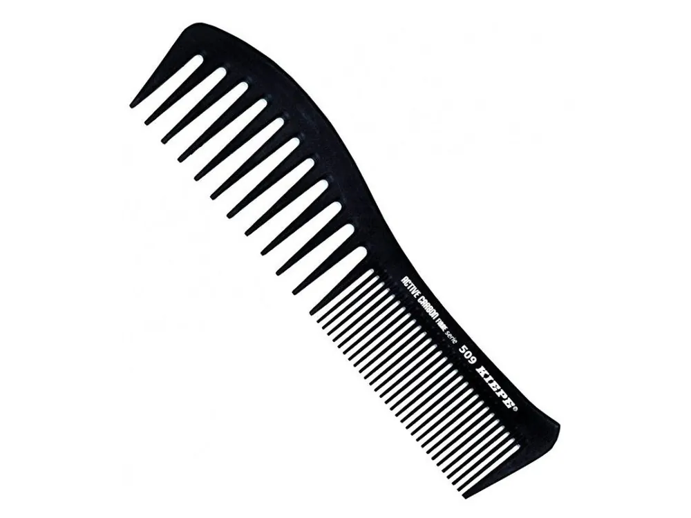 KIEPE Professional Active Carbon 509 - karbonový antistatický rozčesávací hřeben 195x50mm Akční Nabídka