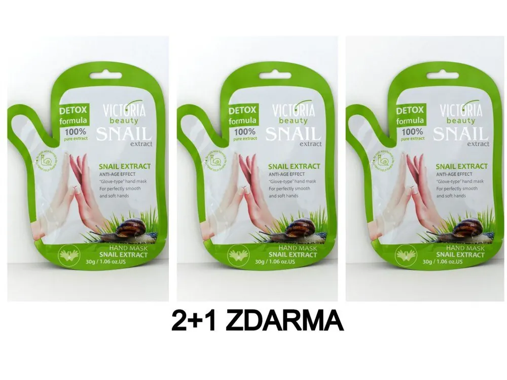 Victoria Beauty Snail extract Hydratační maska na ruce se šnečím extraktem 2+1 ZDARMA, 3 ks Přímo Od Výrobce