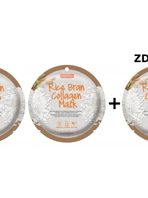 Výprodej Purederm Textilní pleťová kolagenová maska s výtažky z rýže AKCE 2+1 ZDARMA, 3 ks