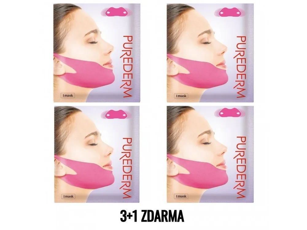 Purederm Zázračná liftingová maska na krk s kolagenem 3+1 ZDARMA 4 ks Novinka