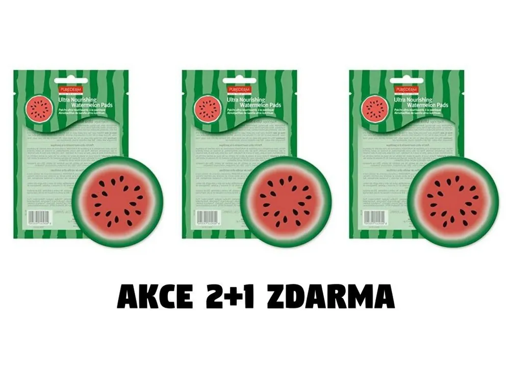 Vrácení Zdarma Purederm Ultra výživné polštářky na oči s výtažkem z melounu, AKCE 2+1 ZDARMA 30 ks