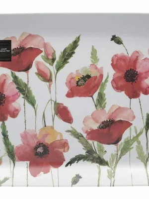 Creative Tops Melaminový tác Watercolour Poppies velký47x33 cm Tovární Cena