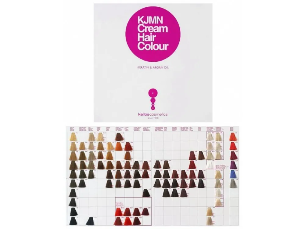 Must-Have KALLOS KJMN Vzorník barev na vlasy Kallos Cream Hair Colour s keratinem a arganovým olejem