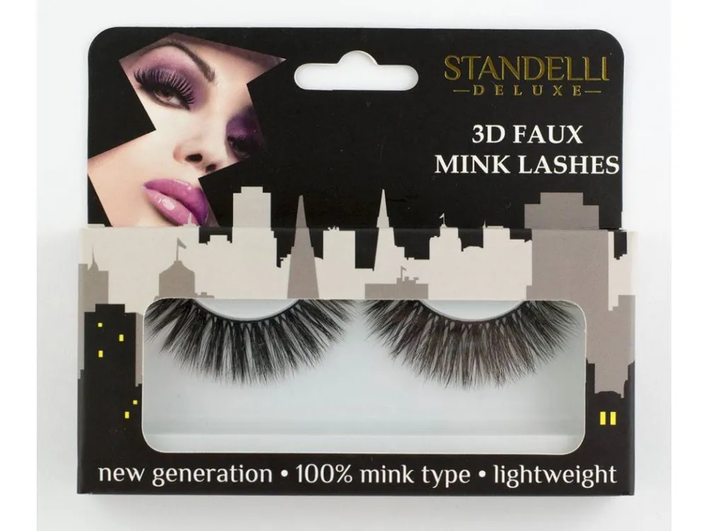 Cenově Výhodný Standelli Professional DELUXE 3D Umělé přírodní nalepovací řasy 100% mink (norek) NV-79, 1 pár+lepidlo