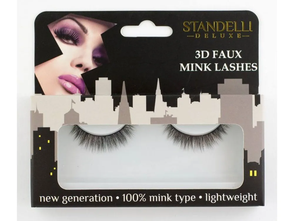 Nízká Cena Standelli Professional DELUXE 3D Umělé nalepovací řasy 100% mink (norek) V03, 1 pár+lepidlo