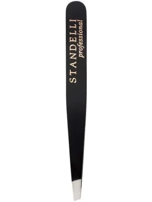 Originální Standelli Professional Kosmetická pinzeta na obočí a řasy se zkosenou špičkou černá