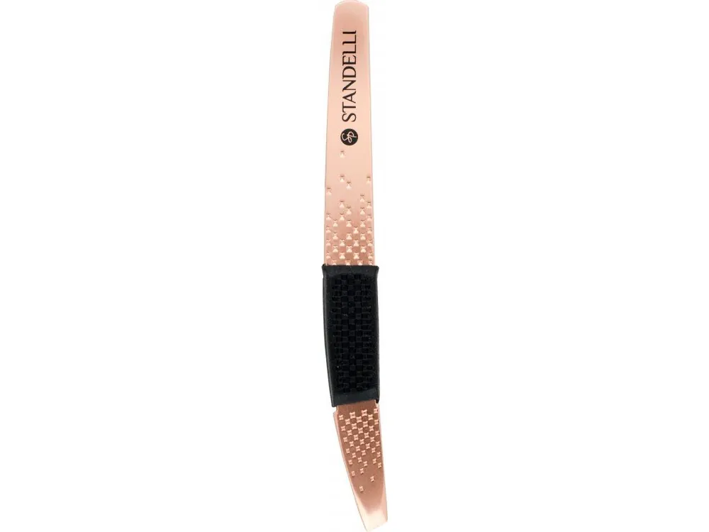 Standelli Professional Designová pinzeta zlatá s gumou a zkosenou špičkou 10 cm Expresní Doručení