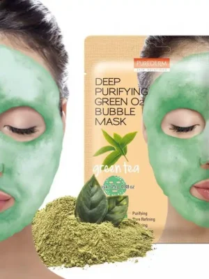 Super Cena Purederm Čisticí okysličující O2 bublinková maska s výtažkem ze zeleného čaje 25 g