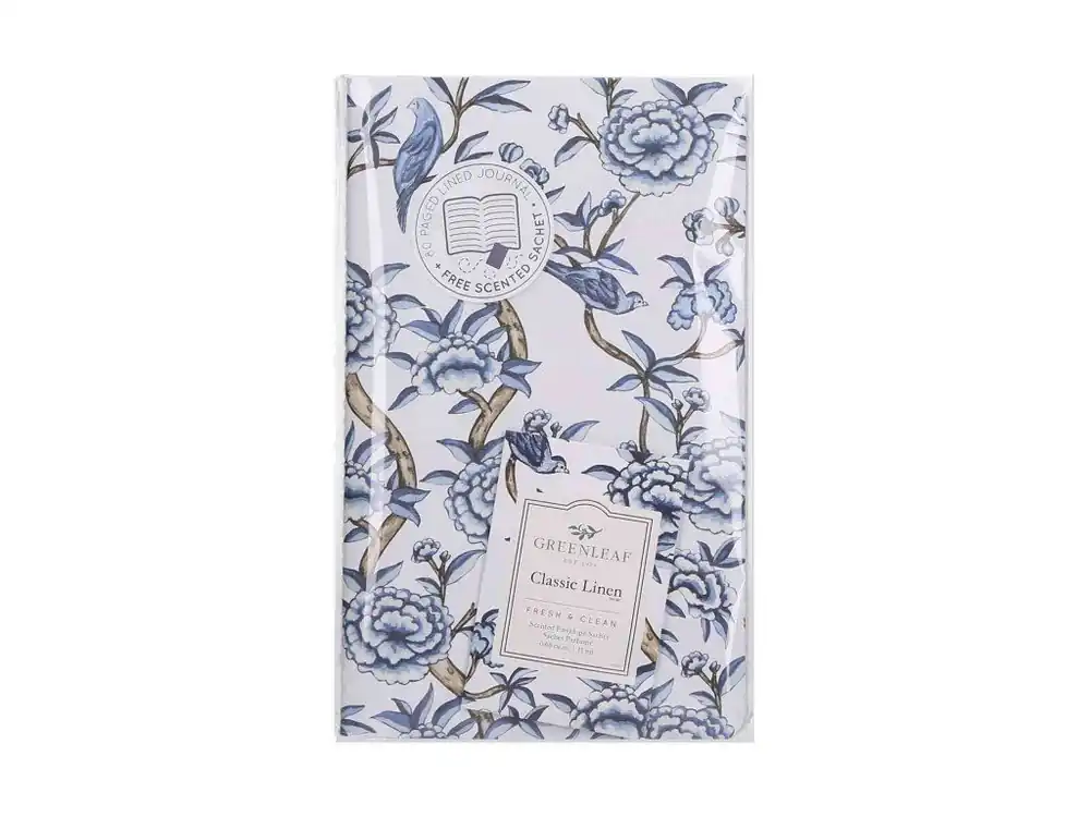 Jen Po Omezenou Doba Greenleaf Zápisník s vonným sáčkem Classic Linen 21x13 cm