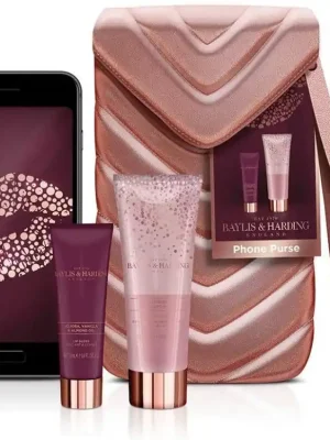 Rychlé Dodání Baylis & Harding Dárková sada Krém na ruce 50 ml lesk na rty 12 mlpouzdro na mobil Cranberry Martini 3 ks