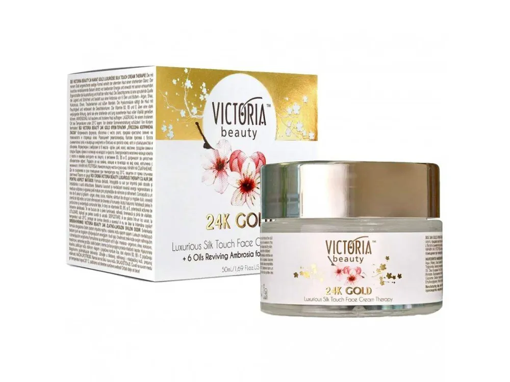 Výhodná Nabídka Victoria beauty 24K Gold Silk Denní/noční krém s kyselinou hyaluronovou 50 ml