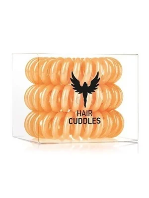 HH SIMONSEN Hair Cuddles Orange 3ks - spirálové gumičky do vlasů - oranžové Výprodej