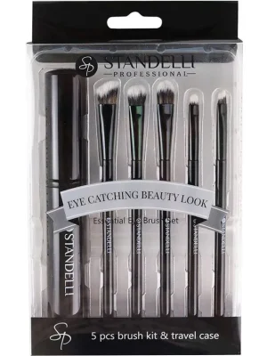 Originální Standelli professional Set kosmetických štětců na úpravu očí a obočí 5 ks+pouzdro ZDARMA