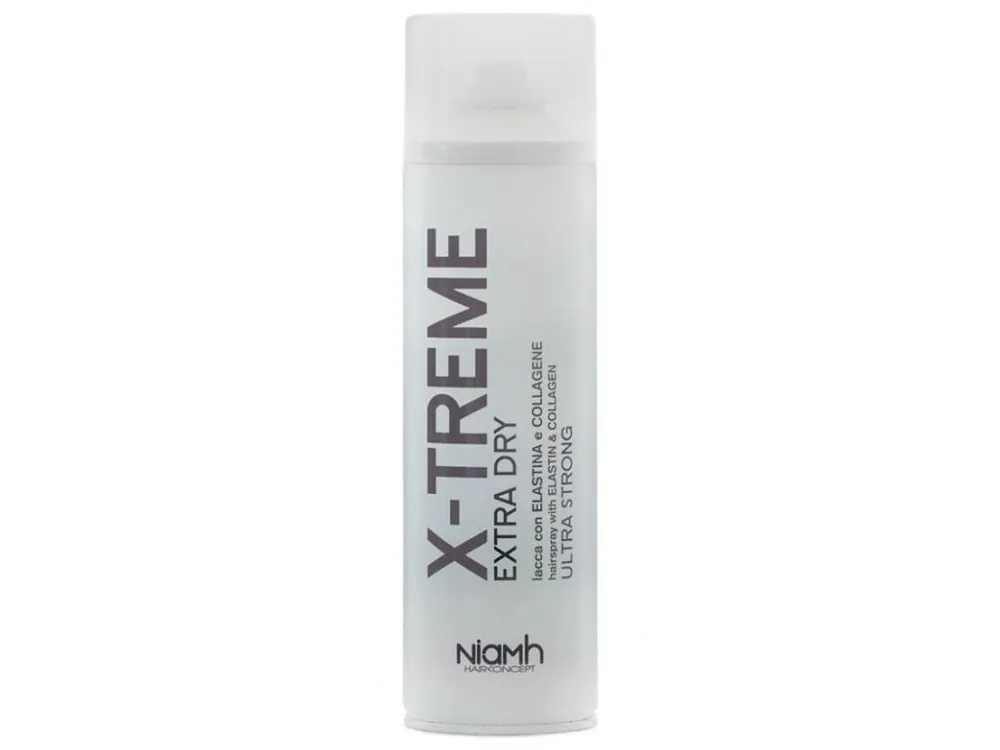 Sezónní Sleva NIAMH HairKoncept X-Treme Extra Dry Hairspray 500ml - ultra silně tužící lak (zmrazovač)