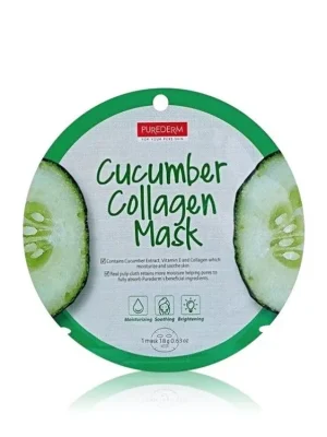 Autentický Purederm Textilní kolagenová maska s výtažkem z okurky a vitamínem E 18 g