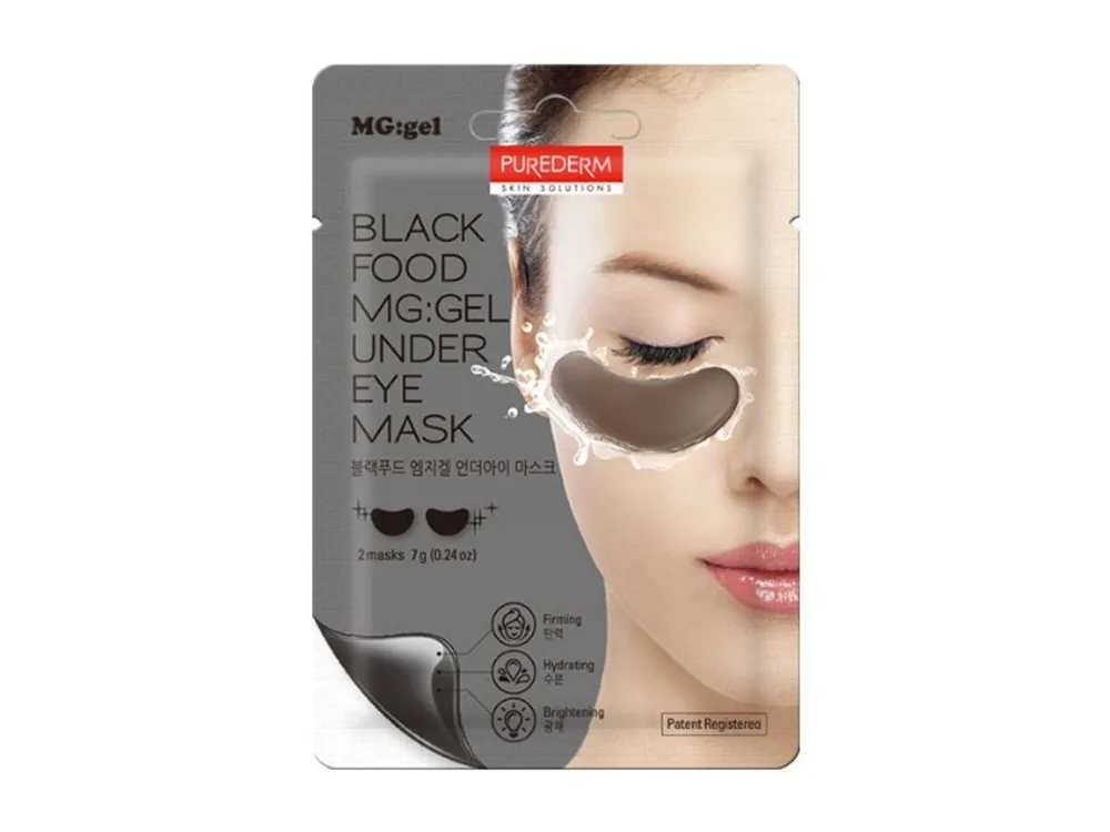 Novinka Purederm MG gel Black food Černá hydrogelová maska pod oči 1 pár