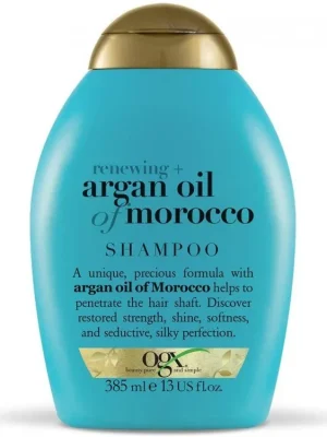 Sleva OGX Argan Oil Of Morocco Obnovující šampon pro lesk a hebkost vlasů 385 ml