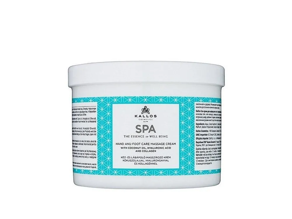 KALLOS SPA Hand And Foot Masage Cream 500ml - masážní krém na ruce a nohy Hit Sezóny