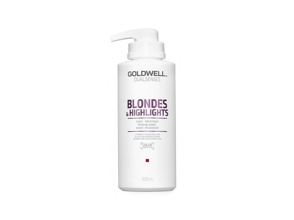 GOLDWELL Dualsenses Blondes And Highlights 60sec Treatment 500ml - maska pro bílou blond Nízká Cena