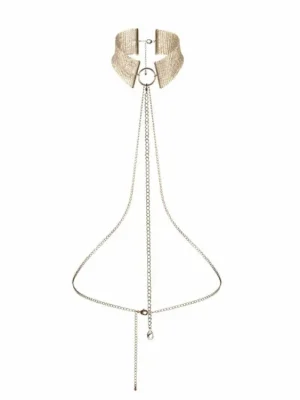 Must-Have Bijoux Indiscrets Désir METALLIQUE - kovový ozdobný obojek zlatý