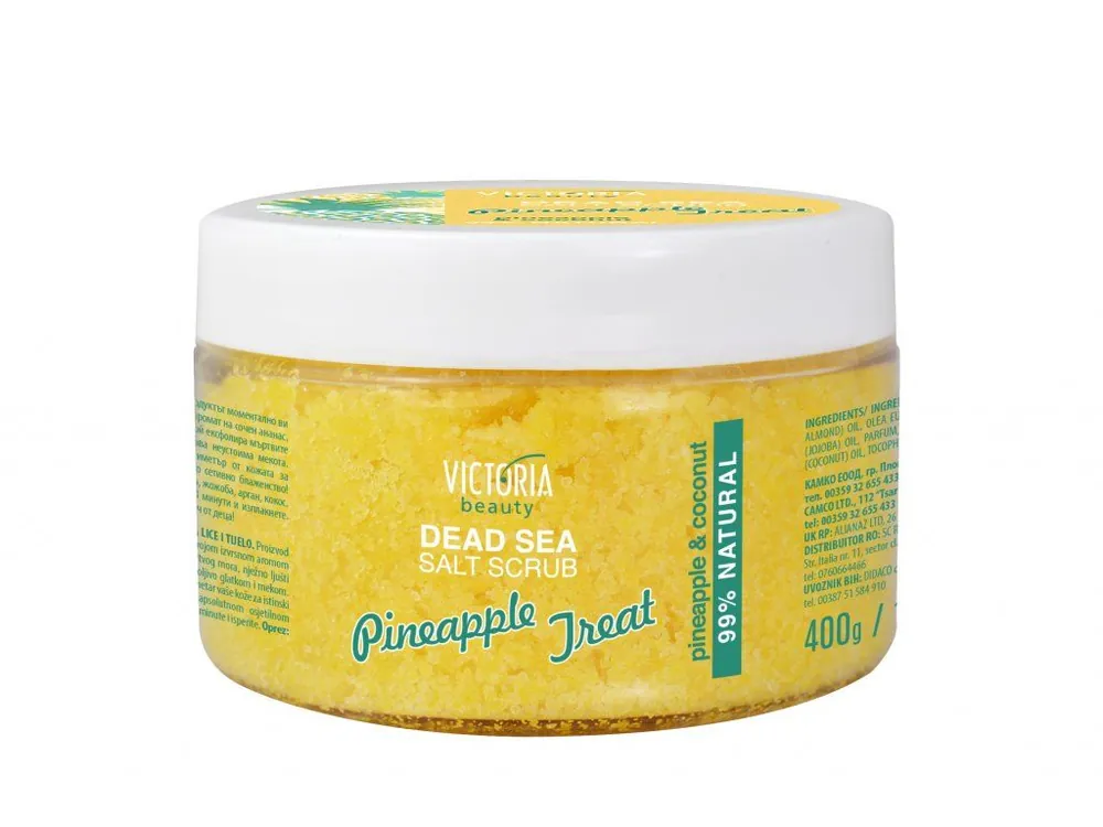 Victoria beauty Tělový peeling se solí z Mrtvého moře s vůní ananasu 400 g Rychlé Dodání
