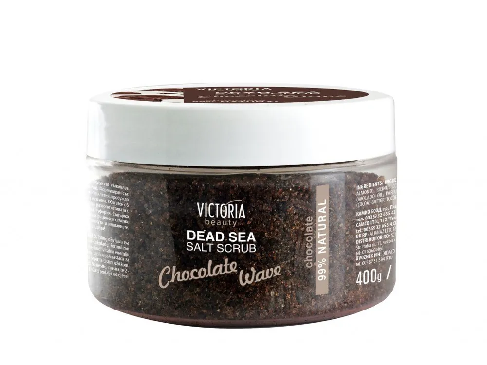 Victoria beauty Tělový peeling se solí z Mrtvého moře s vůní čokolády400 g Hit Sezóny
