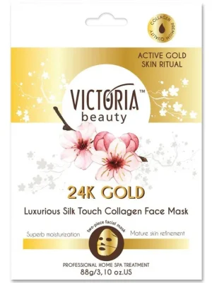 Poslední Šance Victoria beauty 24K Gold Silk Luxusní hydrogelová maska s kolagenem a kyselinou hyaluronovou