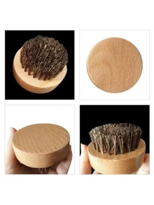 Beard Brush SL1500 Kulatý dřevěný kartáč na vousy, kančí štětiny - průměr 65mm Novinka