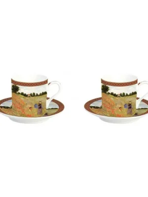Easy Life Porcelánové šálky a podšálky na espresso Poppies 2 ks 2x75 ml Vrácení Zdarma