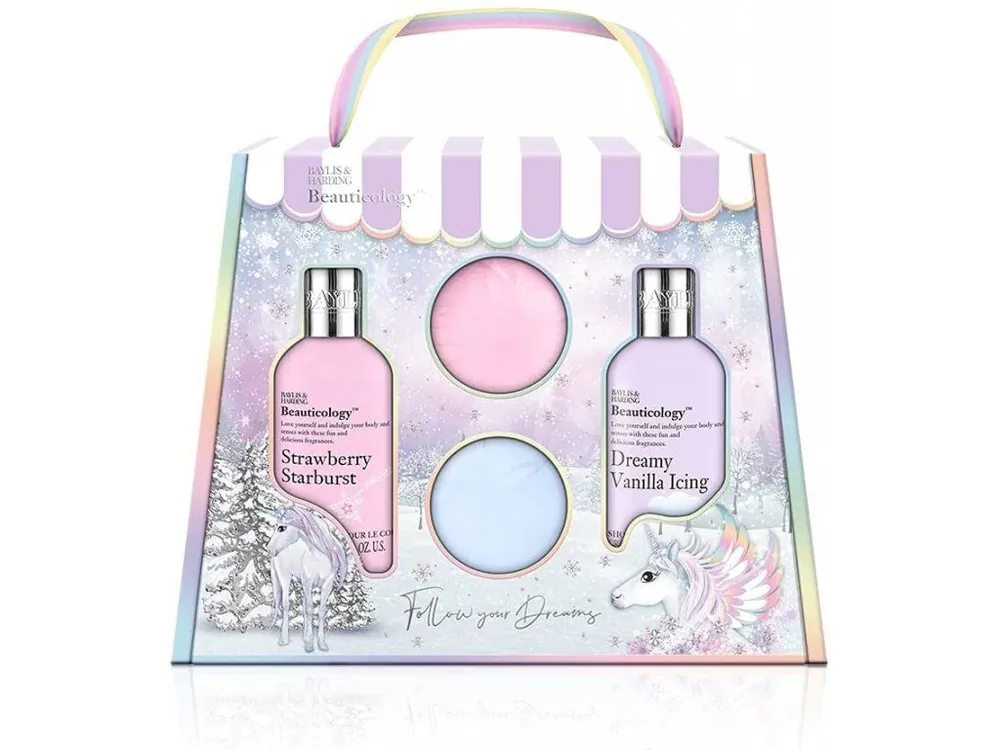 Baylis & Harding Beauticology UNICORN Dárková sada koupelové kosmetiky + taštička, 4 ks Nakupujte Hned