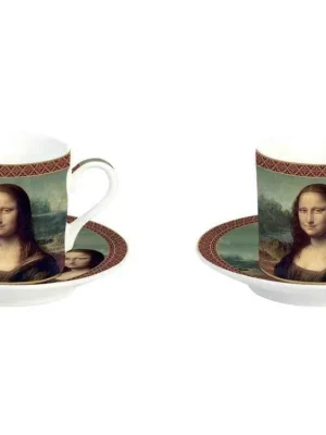 Easy Life Porcelánové šálky a podšálky na espresso Mona Lisa 2x75 ml Jen Po Omezenou Doba
