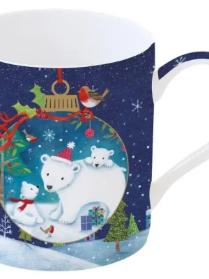 Víkendová Akce Easy Life Porcelánový hrnek With Love At Christmas Bears v dárkové krabičce 350 ml