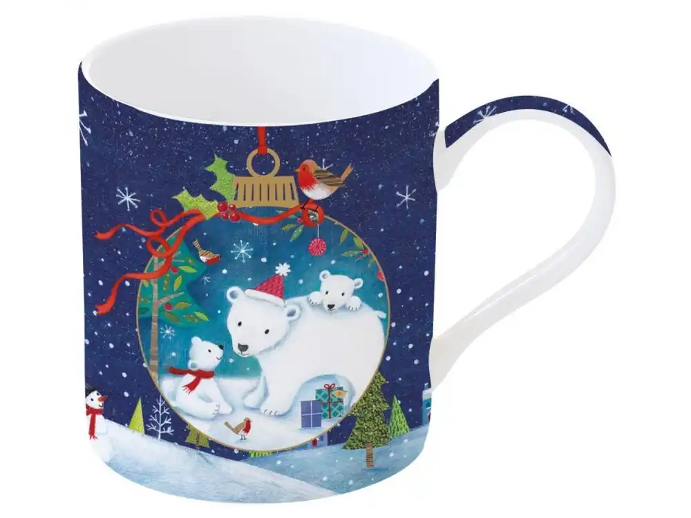 Víkendová Akce Easy Life Porcelánový hrnek With Love At Christmas Bears v dárkové krabičce 350 ml