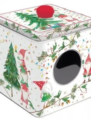 Autentický Easy Life Plechová dóza na bonbóny Ready For Christmas 13x13x14,5 cm