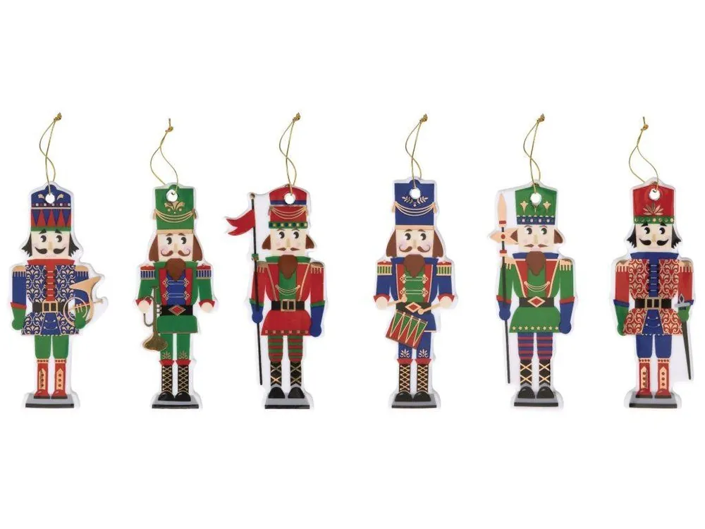 Easy Life Porcelánové ozdoby na stromeček Nutcracker 6 ks Originální