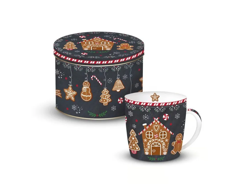 Easy Life Porcelánový hrnek Gingerbread v plechové dóze 350 ml Kup Teď
