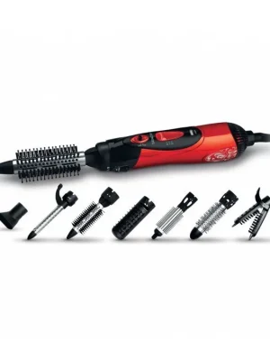 Expresní Doručení SENCOR SHS 7551RD Horkovzdušná kulma Ionic 1000W - kulmofén 7 nástavců - červený