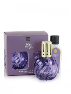 Ashleigh & Burwood Dárková sada katalytické lampy PURPLE a náplně BLACKCURRANT & CEDARWOOD Výprodej