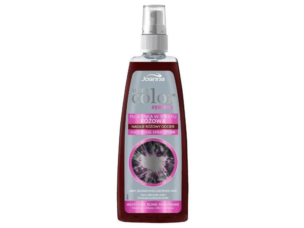 Akční Cena JOANNA Ultra Color PINK Hair Rinse Spray 150ml - tónovací přeliv ve spreji - růžový